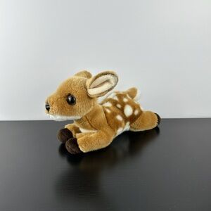 Aurora Miyoni Deer Fawn 9” Realistic Tan Brown White Plush Stuffed Animal